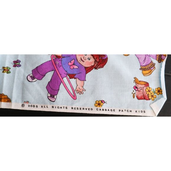 Vintage Cabbage Patch Kids Fabric Blue 2005 2 Yards - Picture 4 of 4
